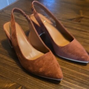 Maurices Terracotta Slingback Heels